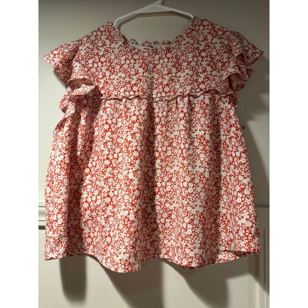 Abercrombie & Fitch Red Floral Blouse